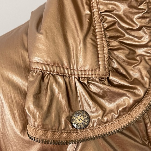 Just Cavalli Gold Puffer Jacket - Picture 14 of 16